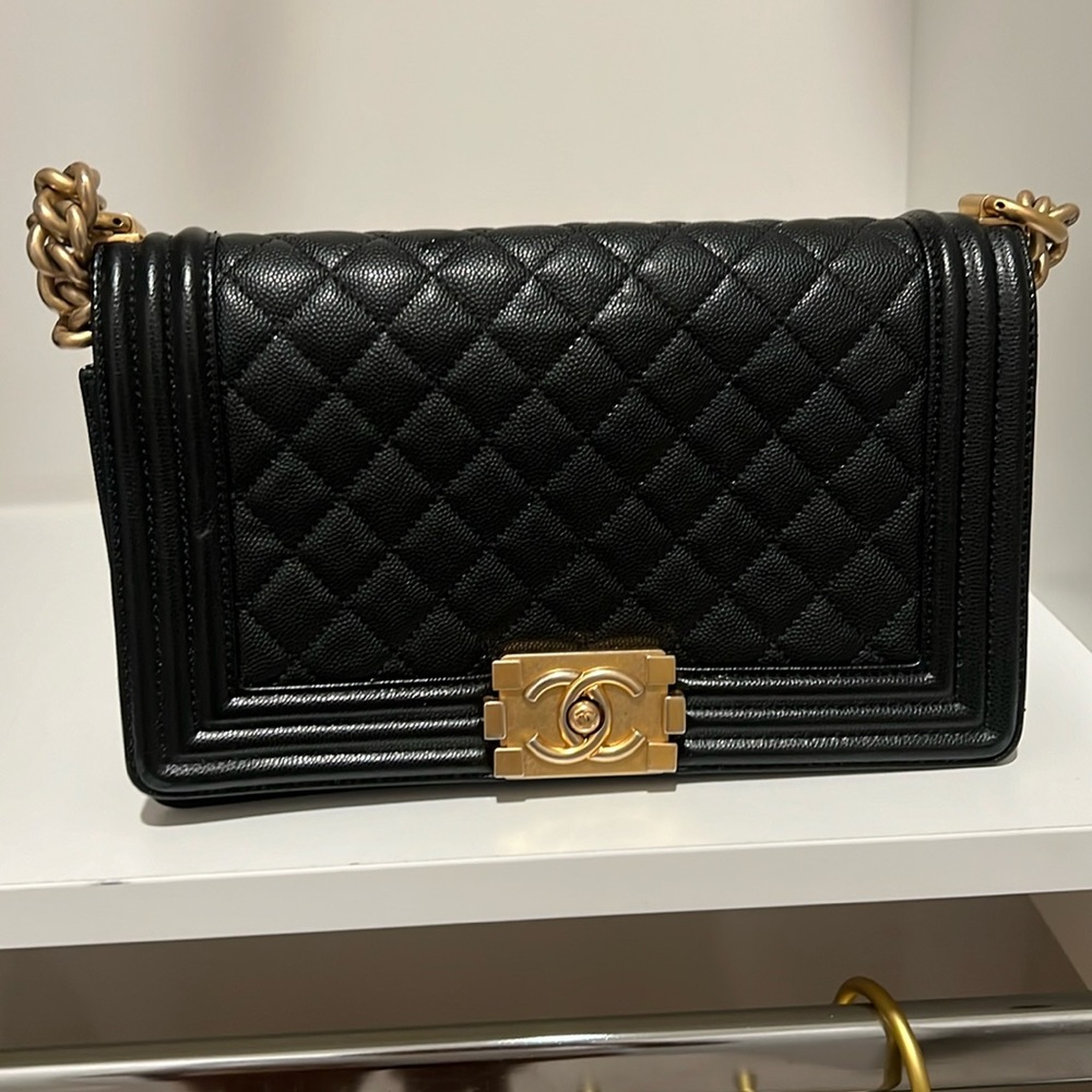 CHANEL medium quilted boy bag